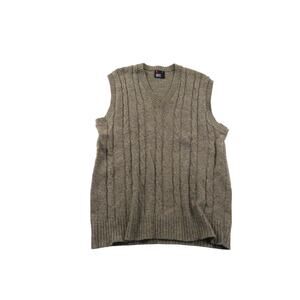 Robert Bruce Sweater Vest Khaki Brown Sz L Tall 1980s